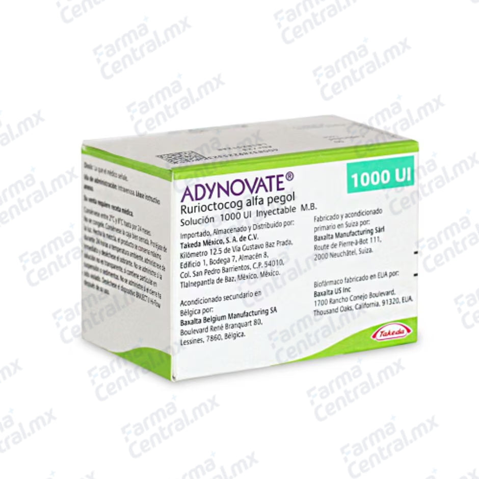 Adynovate 1,000 ui solucion inyectable - Rurioctocog Alfa Pegol