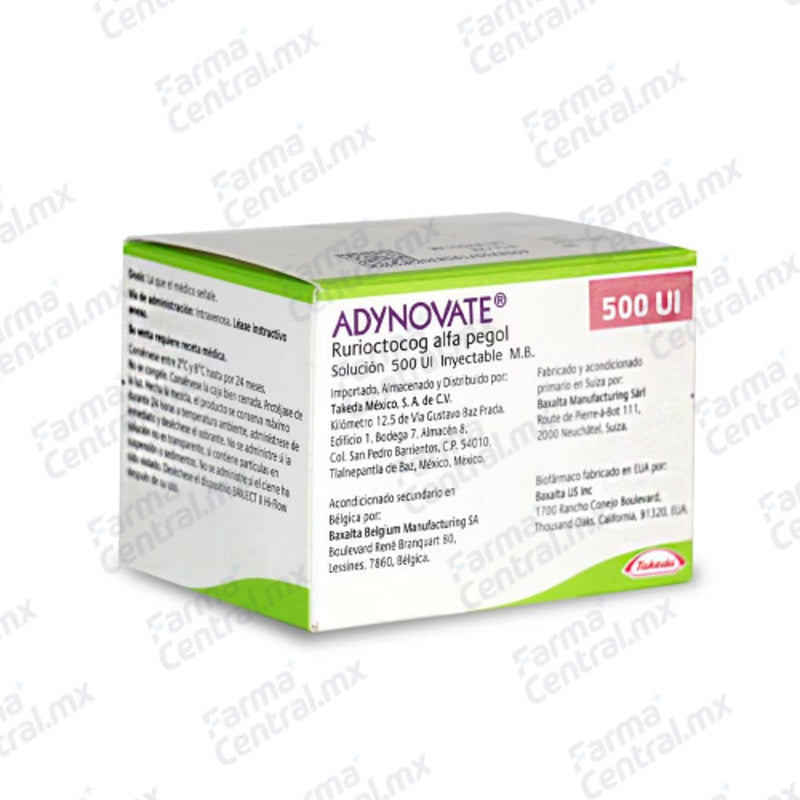 Adynovate 500 ui solucion inyectable - Rurioctocog Alfa Pegol