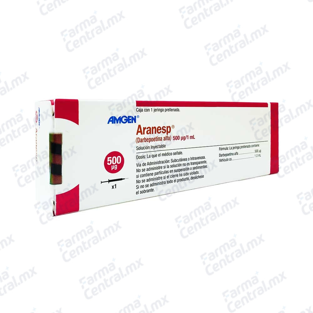 Aranesp 500 mcg solucion inyectable - Darbepoetina Alfa