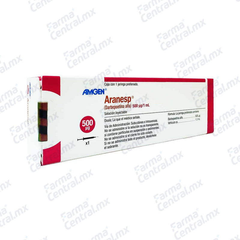 Aranesp 500 mcg solucion inyectable - Darbepoetina Alfa