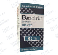 Baraclude 0.5 mg con 30 tabletas - Entecavir