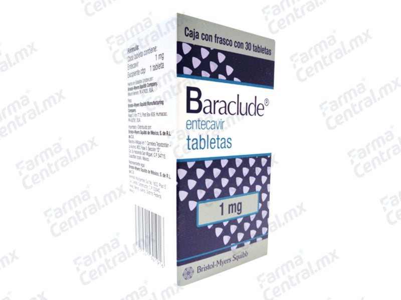 Baraclude 1 mg con 30 tabletas - Entecavir
