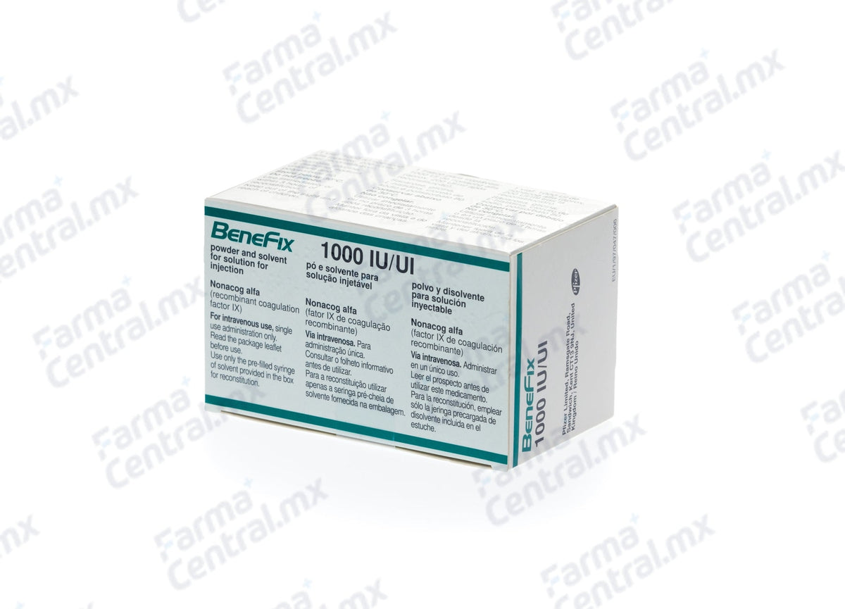 Benefix 1,000 ui inyectable - Factor lX de coagulacion recombinante