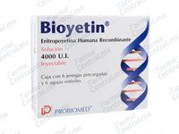 Bioyetin 4,000 ui solucion inyectable - Eritropoyetina alfa