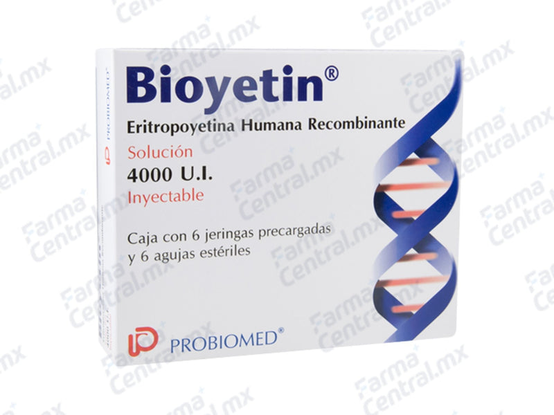 Bioyetin 4,000 ui solucion inyectable - Eritropoyetina alfa