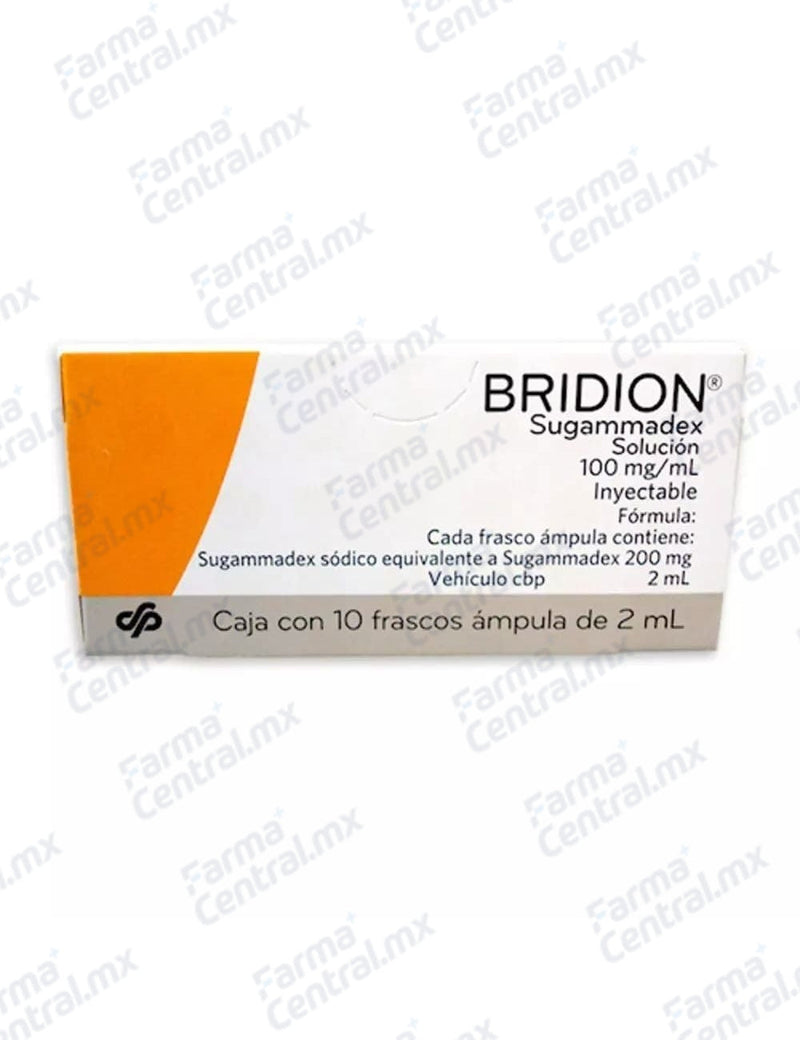 Bridion 200 mg solucion inyectable con 10 frascos - Sugammadex