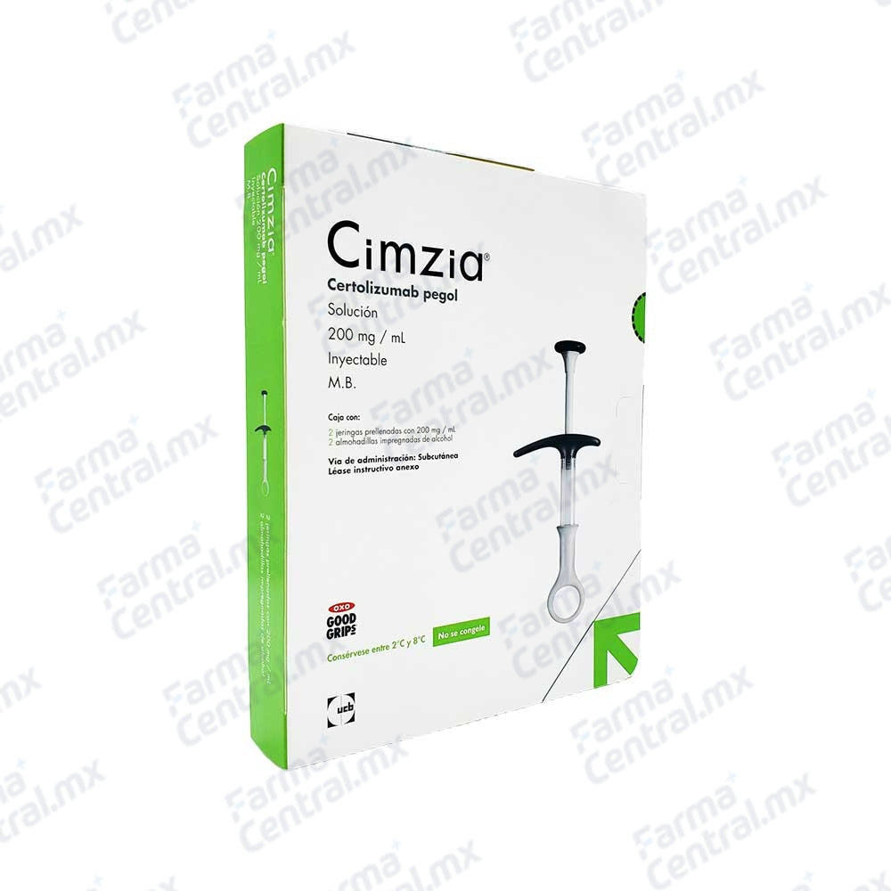 Cimzia 200 mg con 2 jeringas prellenadas - Certolizumab Pegol