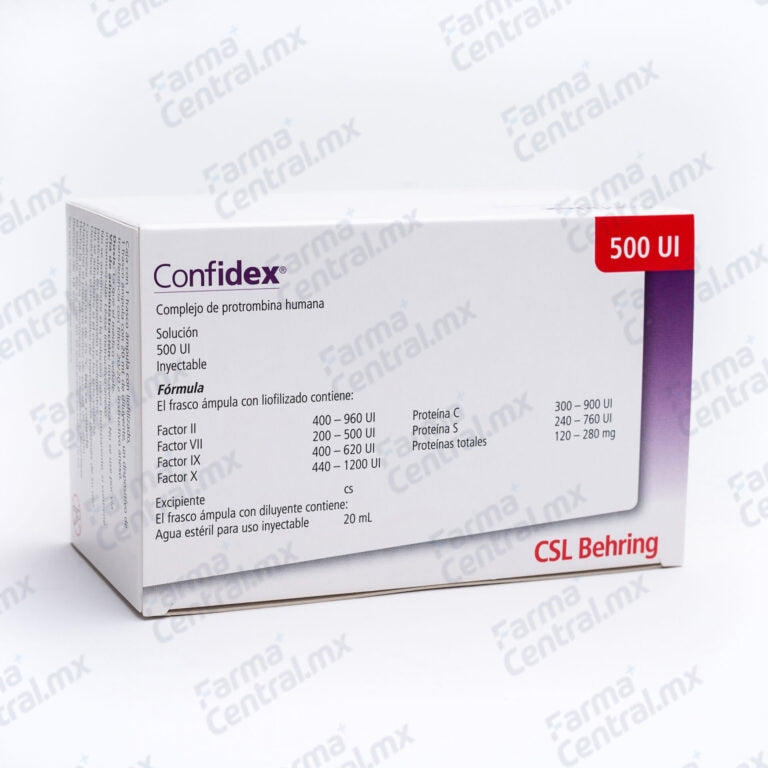 Confidex 500 ui inyectable frasco - Complejo de Protrombina Humana