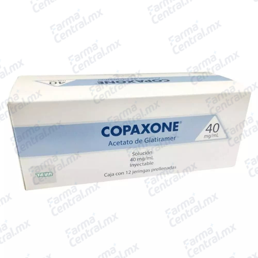 Copaxone 40mg con 12 jeringas prellenadas - Glatiramer - Farma Central