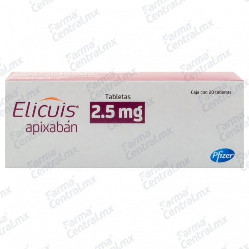 Elicuis 2.5 mg con 20 tabletas - Apixaban