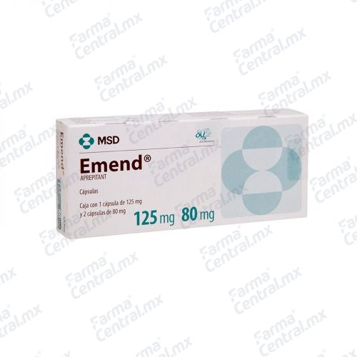 Emend 125 mg con 1 capsula y 2 capsulas de 80 mg - Aprepitant