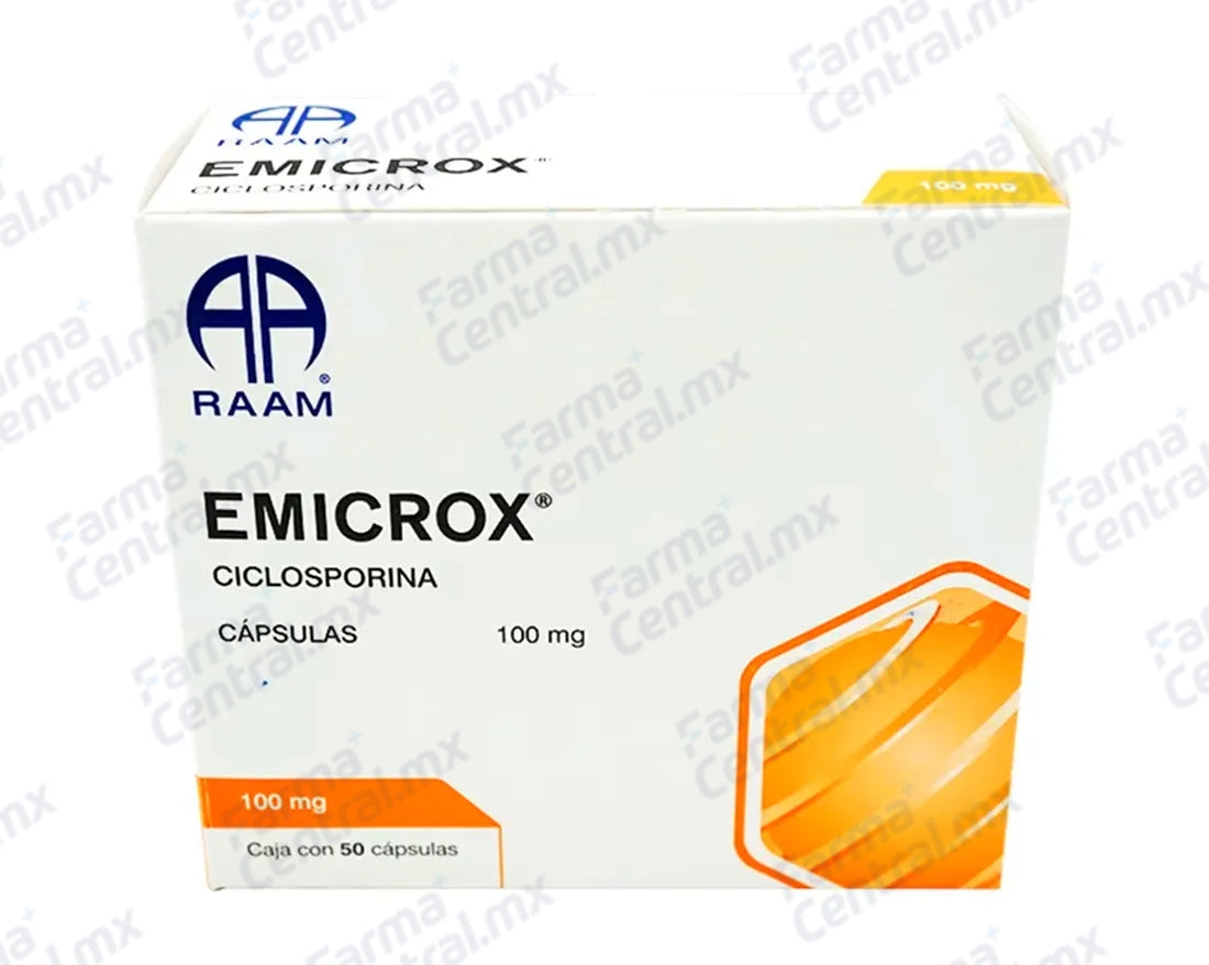 Emicrox 100 mg con 50 capsulas - Ciclosporina