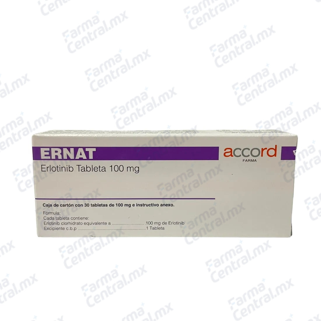 Ernat 100 mg con 30 tabletas - Erlotinib