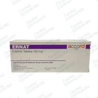 Ernat 100 mg con 30 tabletas - Erlotinib