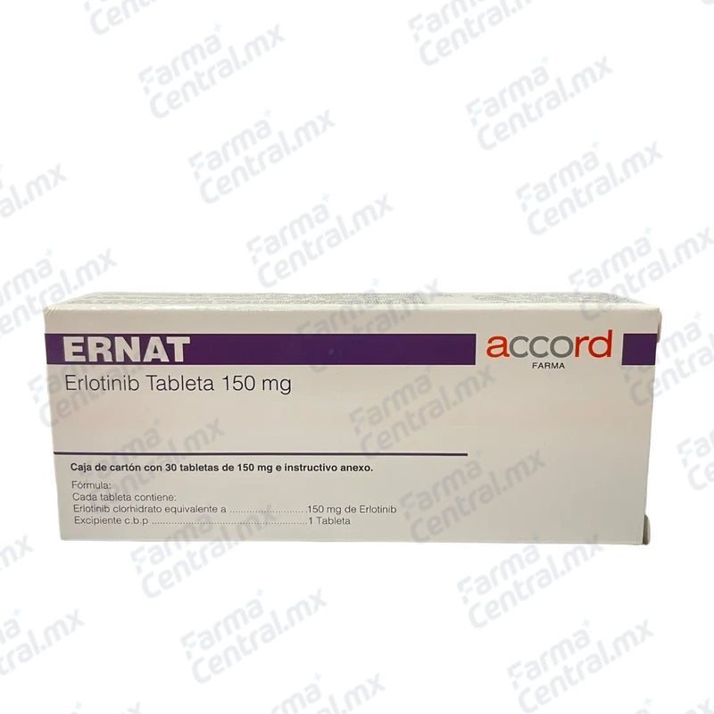 Ernat 150 mg con 30 tabletas - Erlotinib