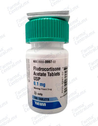 Fludrocortisona 0.1 mg con 100 tabletas - Fludrocortisona
