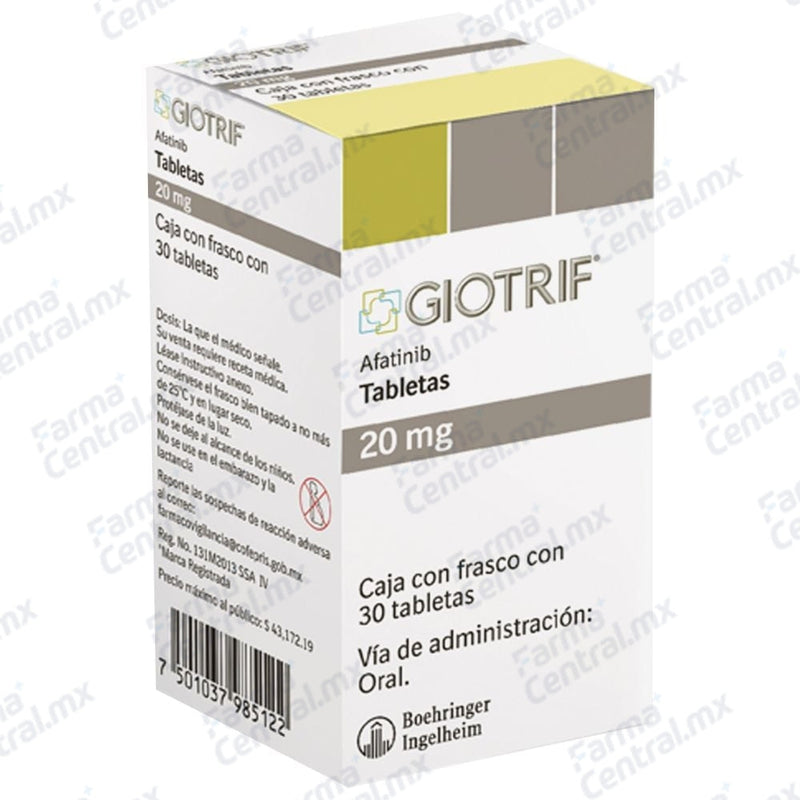 Giotrif 20 mg con 30 tabletas - Afatinib