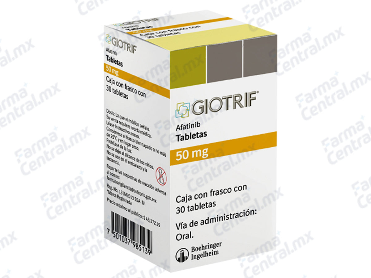 Giotrif 50 mg con 50 tabletas - Afatinib  50 mg con 50 tabletas