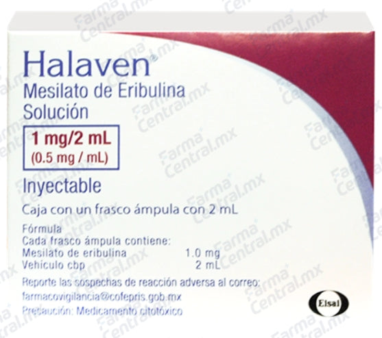 Halaven 1 mg / 2 mL solucion inyectable - Eribulina mesilato