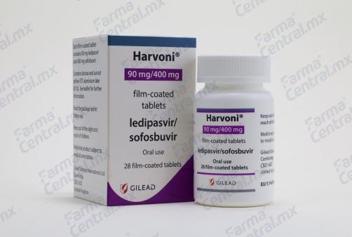Harvoni con 28 tabletas - Ledipasvir 90 mg / Sofosbuvir 400 mg