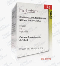 Higlobin 5 gr solucion inyectable - Inmonuglobulina humana normal