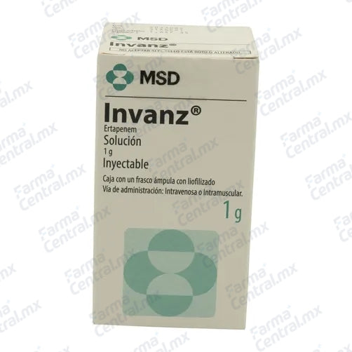 Invanz 1 gr solucion inyectable - Ertapenem