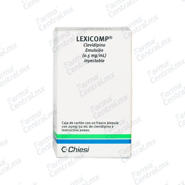 Lexicomp 0.5 mg / mL emulsion inyectable 25mg/50mL - Clevidipino