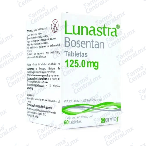 Lunastra 125 mg con 60 tabletas - Bosentan