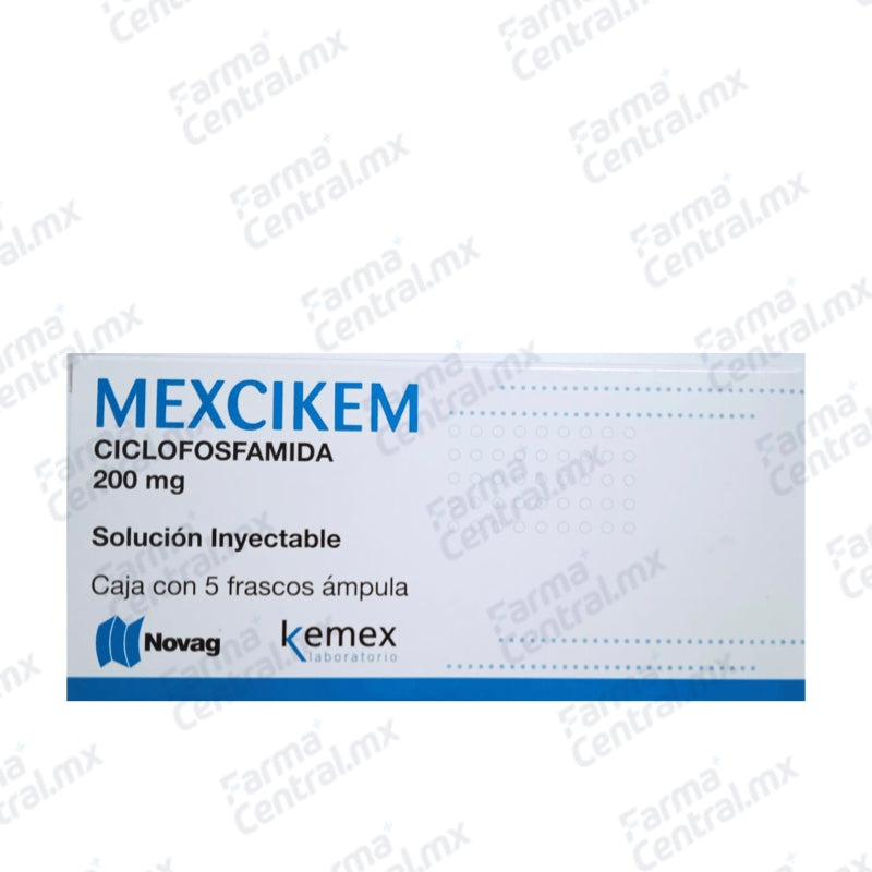 Mexcikem 200 mg caja con 5 solucion inyectable - Ciclofosfamida