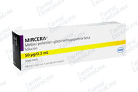 Mircera 50 mcg solucion inyectable - Metoxipolietilenglicol / Eritropoyetina Beta