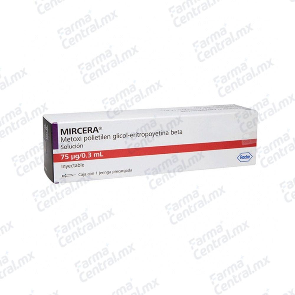 Mircera 75 mcg solucion inyectable - Metoxipolietilenglicol / Eritropoyetina Beta