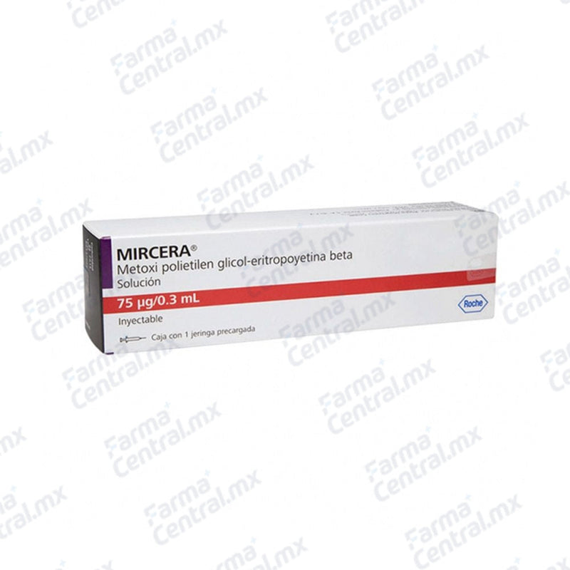 Mircera 75 mcg solucion inyectable - Metoxipolietilenglicol / Eritropoyetina Beta