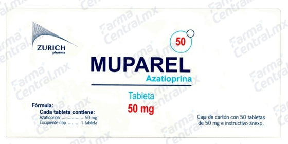 Muparel 50 mg con 50 tabletas - Azatioprina
