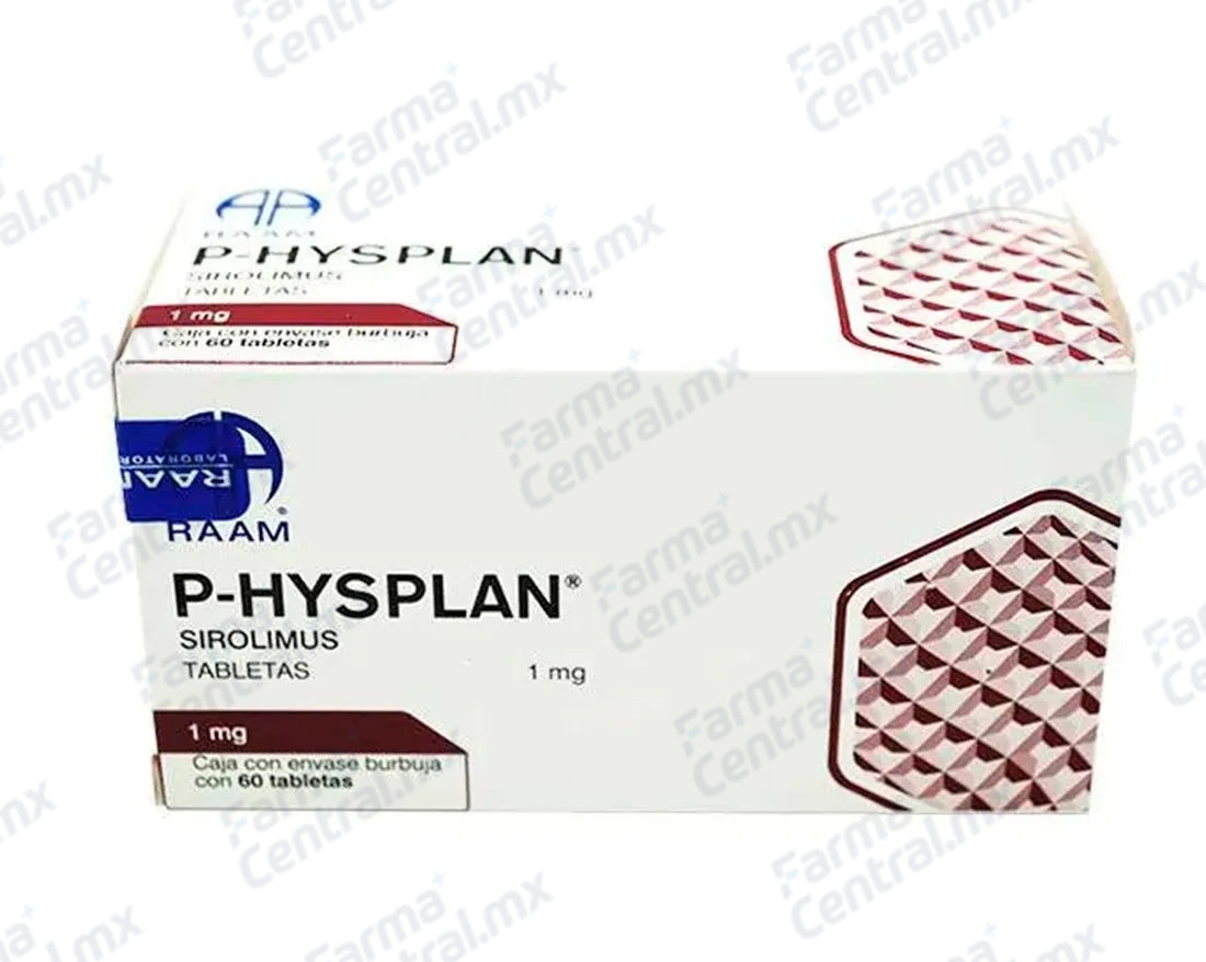 P-Hysplan 1 mg con 60 tabletas - Sirolimus