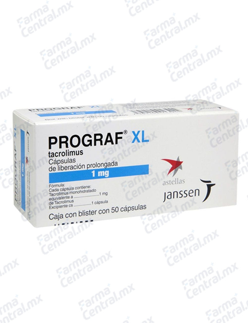 Prograf XL 1 mg con 50 capsulas - Tacrolimus