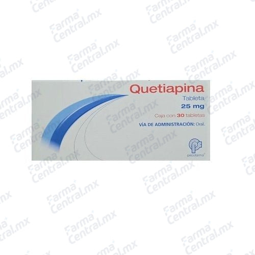 Quetiapina 25mg con 30 tabletas