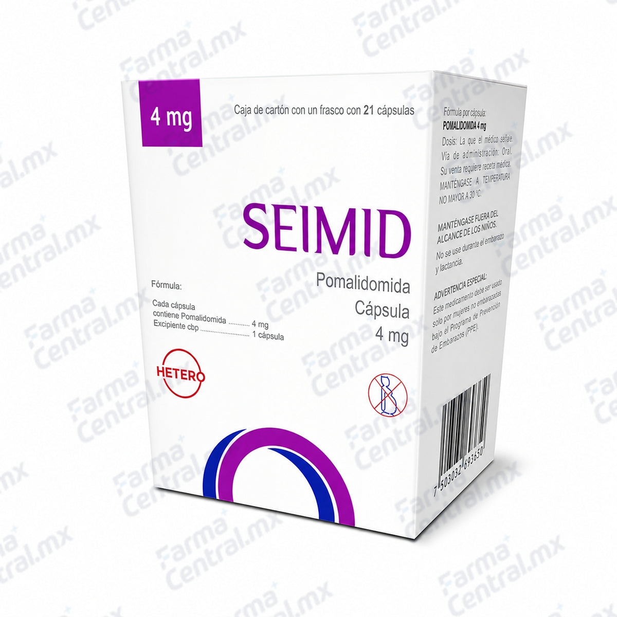 Seimid 4mg con 21 capsulas - Pomalidomida