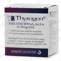 Thyrogen 0.9 mg con 2 frascos inyectable - Tirotropina Alfa