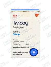 Tivicay 50 mg con 30 tabletas - Dolutegravir