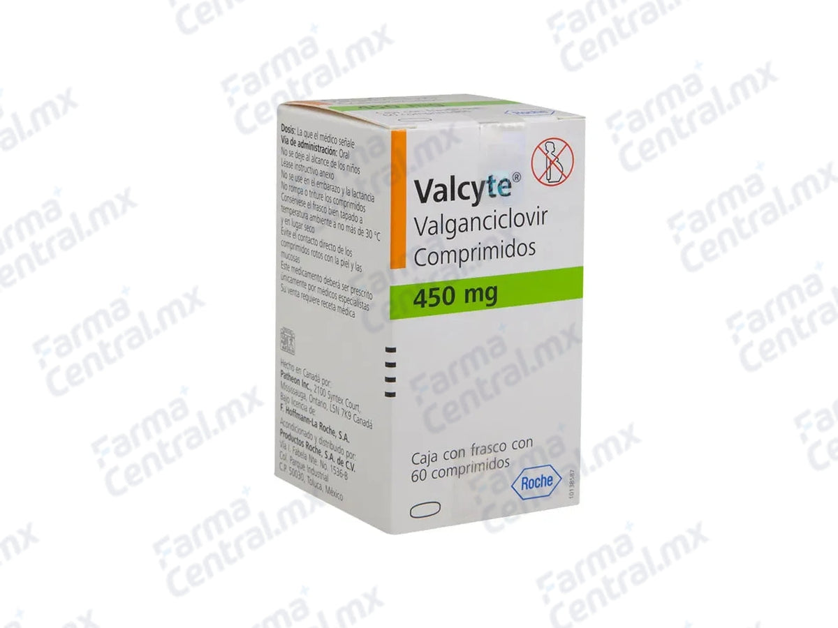 Valcyte 450 mg con 60 comprimidos - Valganciclovir