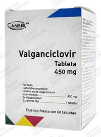 Valganciclovir 450 mg con 60 tabletas