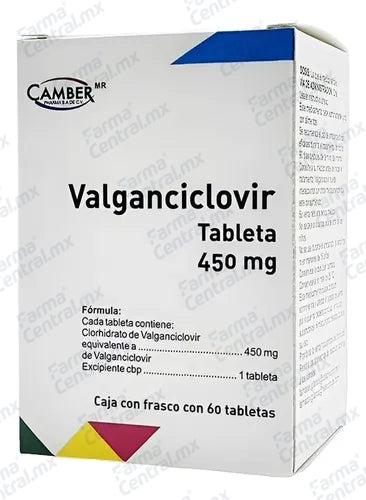 Valganciclovir 450 mg con 60 tabletas