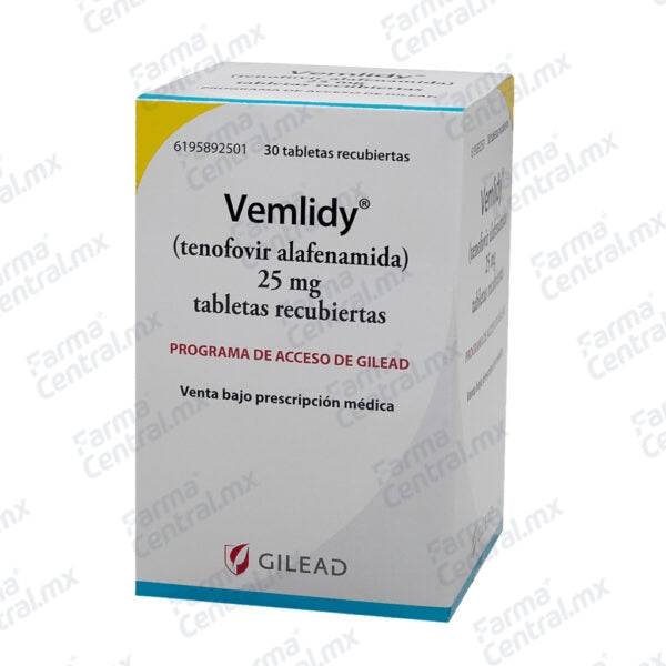 Vemlidy 25 mg con 30 tabletas - Tenofovir alafenamida