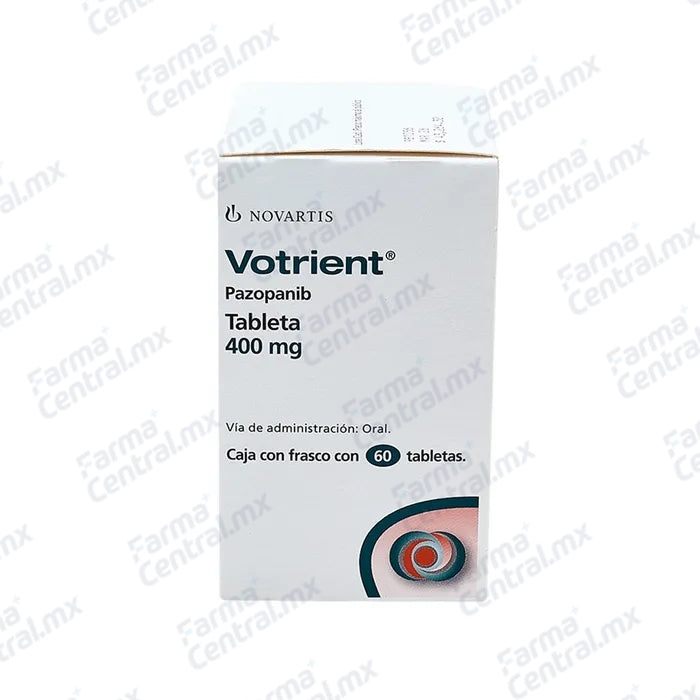 Votrient 400 mg con 60 tabletas - Pazopanib 400 mg con 60 tabletas