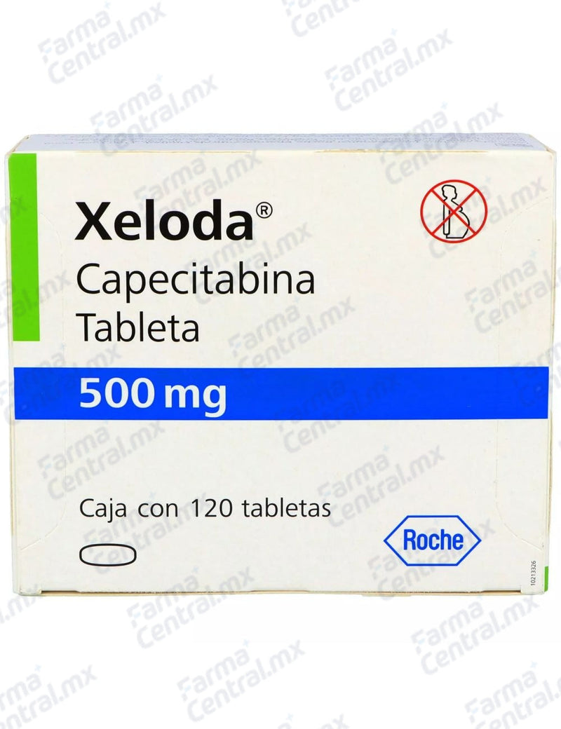 Xeloda 500 mg con 120 tabletas - Capecitabina