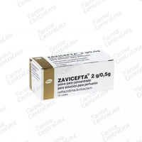 Zavicefta solucion inyectable con 10 frascos - Ceftazidima 2 g, Avibactam 0.5 g