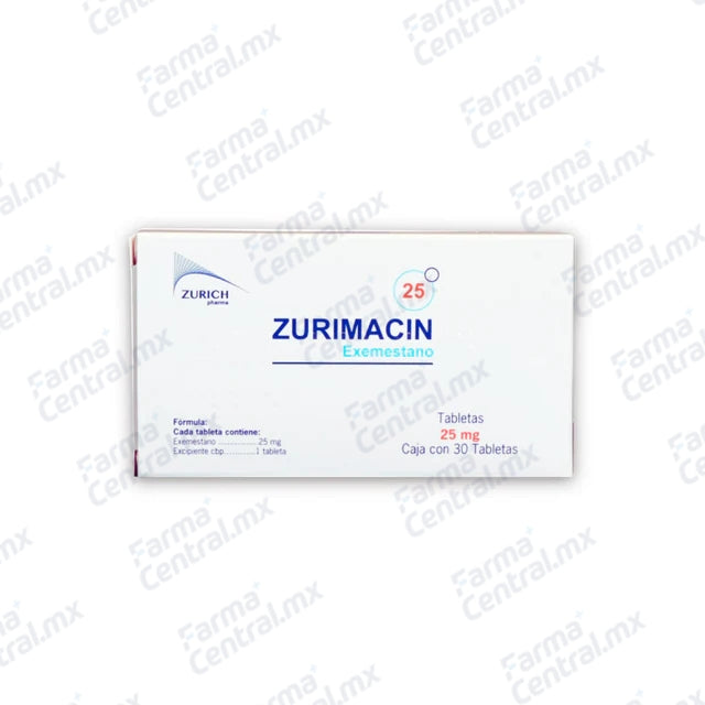 Zurimacin 25mg con 30 tabletas - Exemestano
